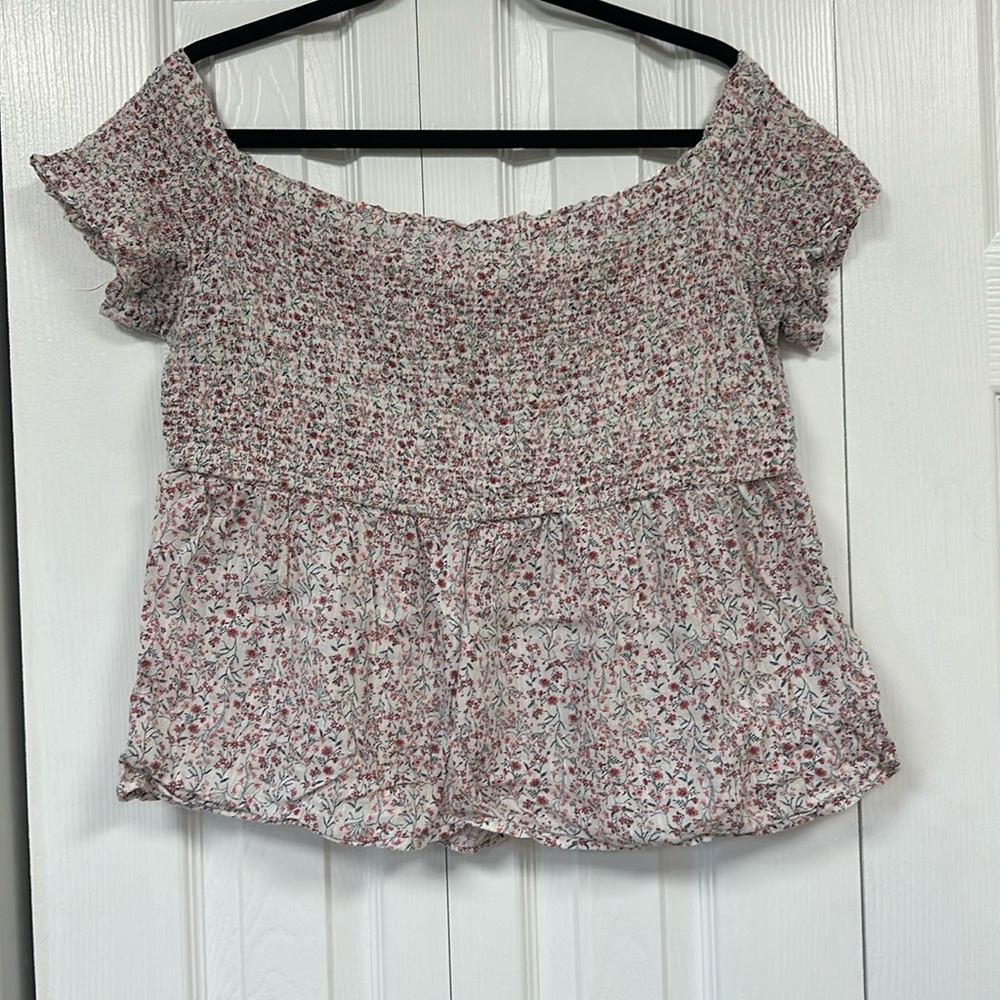 Floral off the shoulder top
